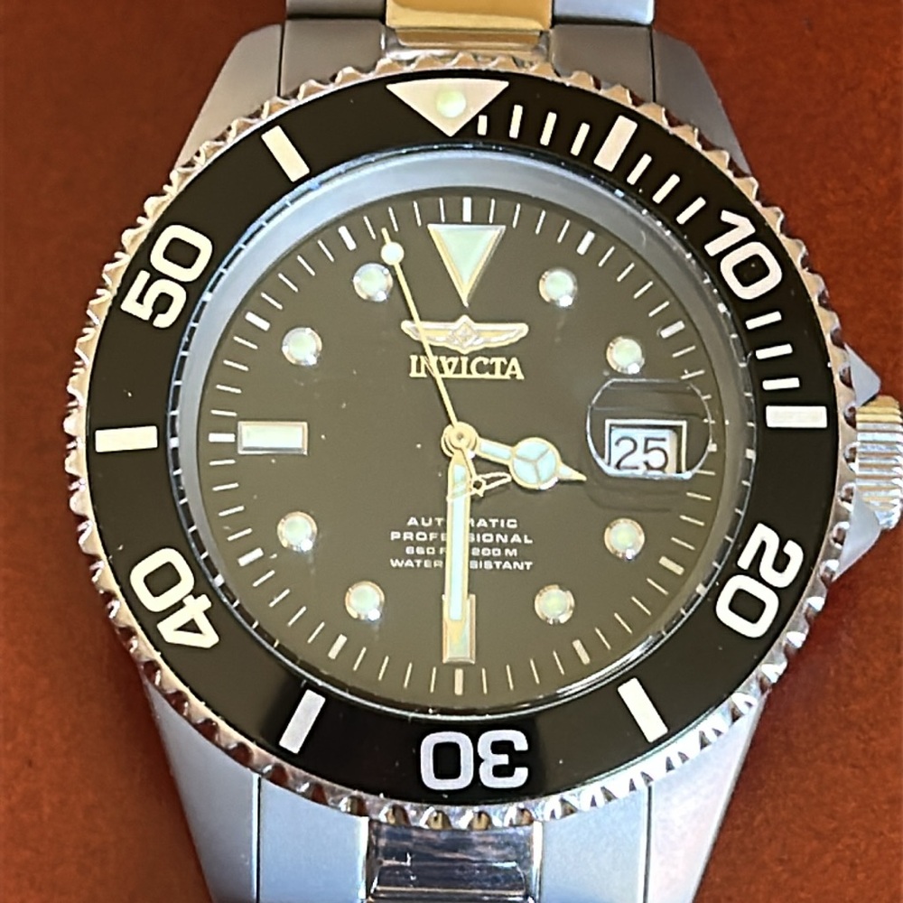 Invicta Black and Silver Titanium Dive Watch